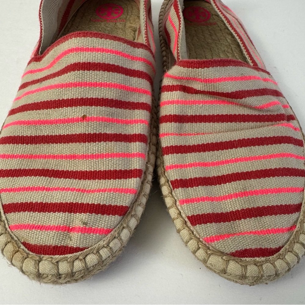 Tory Burch Striped Espadrilles Flats Women’s Size 10.5 - Picture 2 of 10